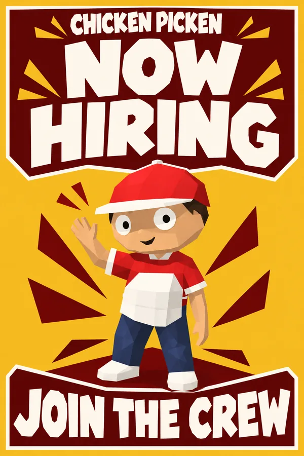 Cartel de Chicken Picken: Now hiring, join the crew